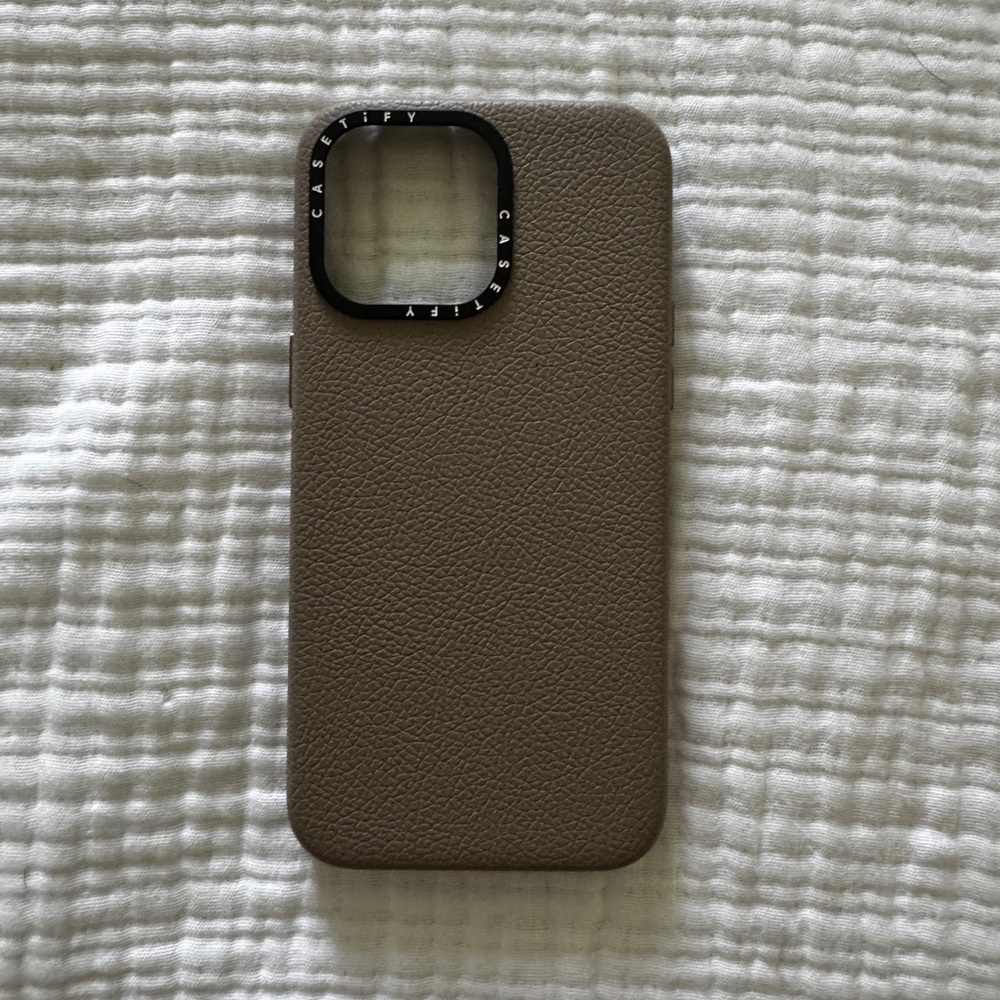 TAN LEATHER IPHONE 15 PRO MAX CASE